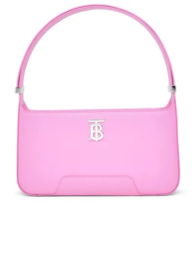 Burberry Pink Leather Tb Bag