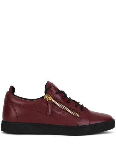 Giuseppe Zanotti Nicki Low-top Sneakers In Braun