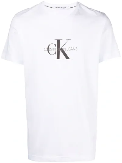 Calvin Klein Jeans Est.1978 Logo Print T-shirt In Weiss