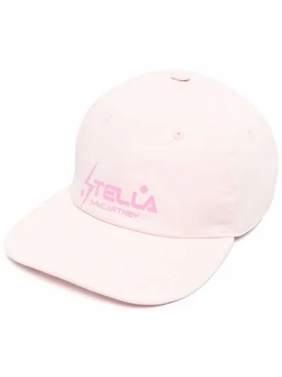 Stella Mccartney Logo-print Flat-peak Cap In Pink