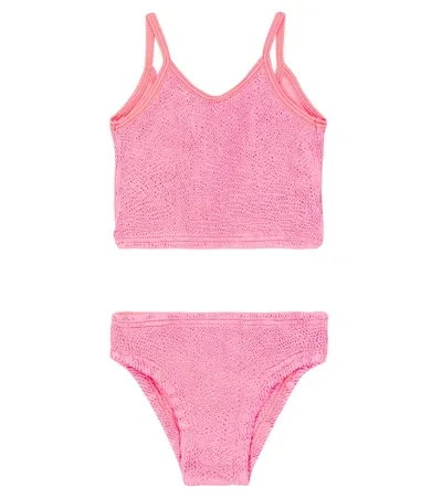 Hunza G Kids' Daphne Bikini In Bubblegum