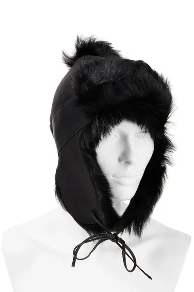 Karl Donoghue Faux Fur-paneled Faux Leather Trapper Hat