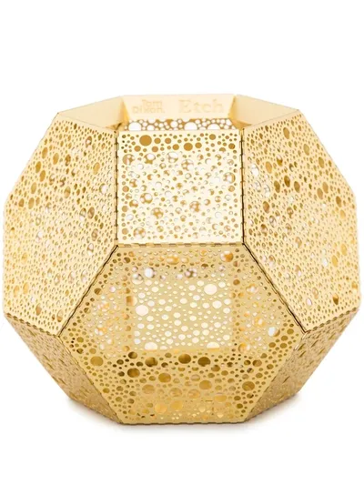 Tom Dixon Gold Tone Etch Tea Light Holder