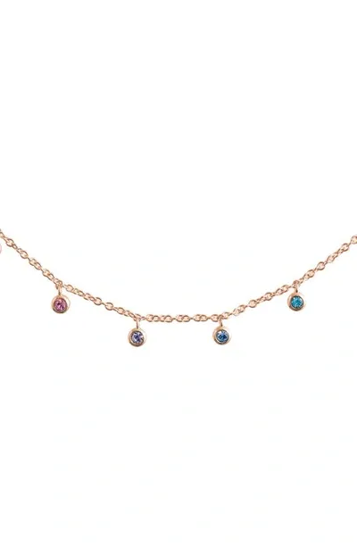 Olivia Burton Rainbow Choker In Rose Gold