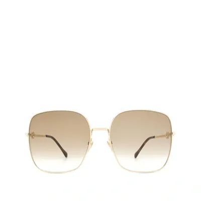 Gucci Gg0879s Gold Female Sunglasses In Grey