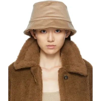 Max Mara Cashmere-camel-silk Reversible Bucket Hat