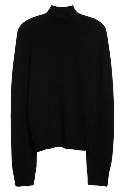 The Row Lambeth Cashmere Roll-neck Sweater In Black