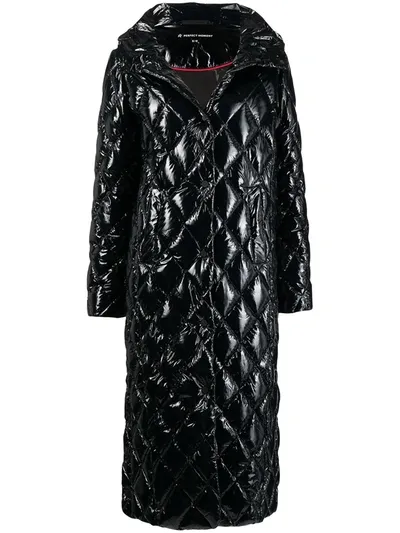 Perfect Moment Embossed Duvet Full Length Coat In Black