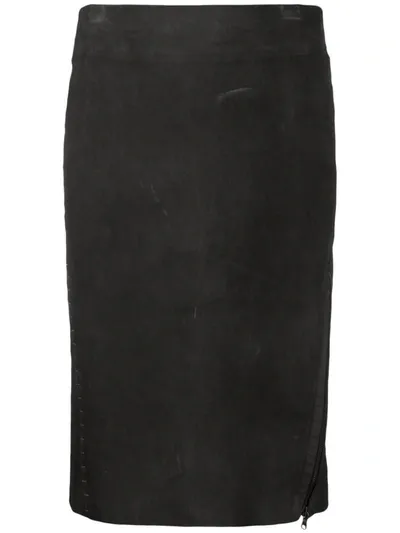 Isaac Sellam Experience Side-slit Skirt In Grau