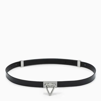 Bottega Veneta Black Triangle Slit Belt