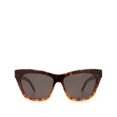 Saint Laurent Sl M79 Havana Sunglasses In Black