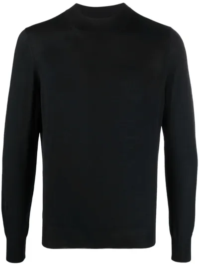 Barba Crew-neck Knit Jumper In Black