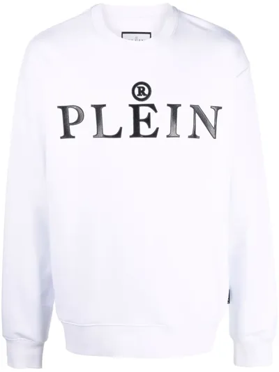 Philipp Plein Logo Crew-neck Sweatshirt In Weiss