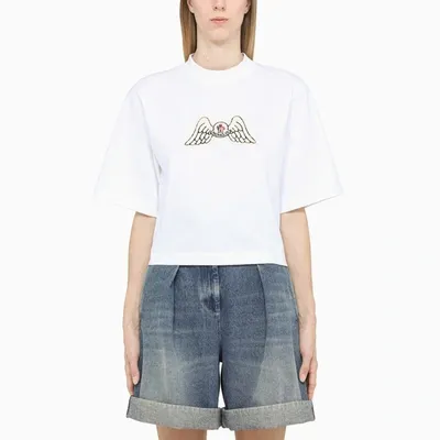 Moncler White Cotton Crewneck T-shirt