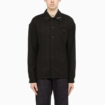 Bottega Veneta Black Shirt In Green