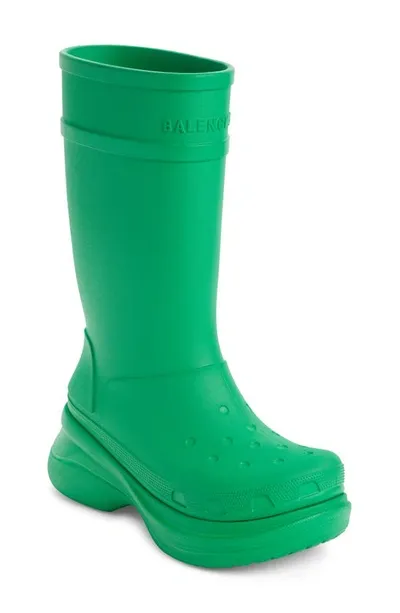 Balenciaga X Crocs Water Resistant Boot In Green