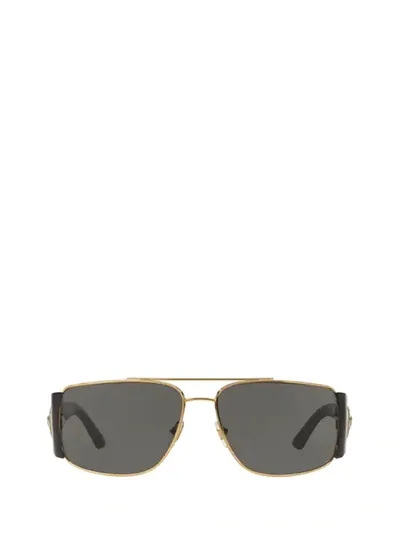 Versace Eyewear Aviator Sunglasses In Gold