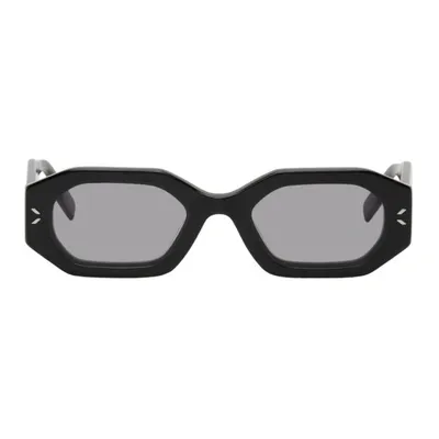 Mcq By Alexander Mcqueen Black Geometrical Sunglasses In 001 Black