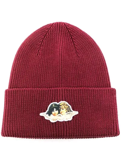 Fiorucci Angel Patch Beanie In Red