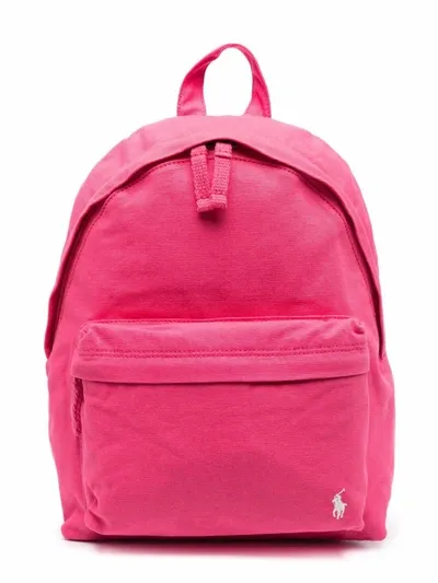 Ralph Lauren Kids' Polo Pony Cotton Backpack In 粉色