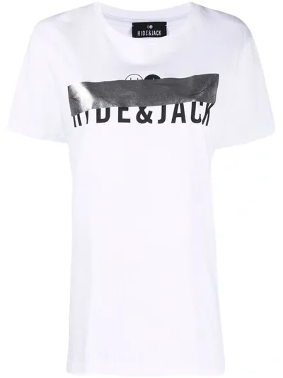 Hide & Jack Logo-print Cotton T-shirt In White