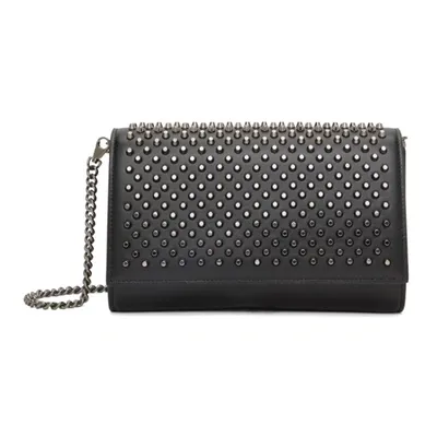 Christian Louboutin Black Stud Paloma Clutch In B078 Black/gun Metal