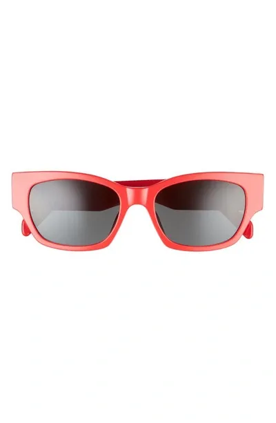 Celine 54mm Rectangular Sunglasses In Red