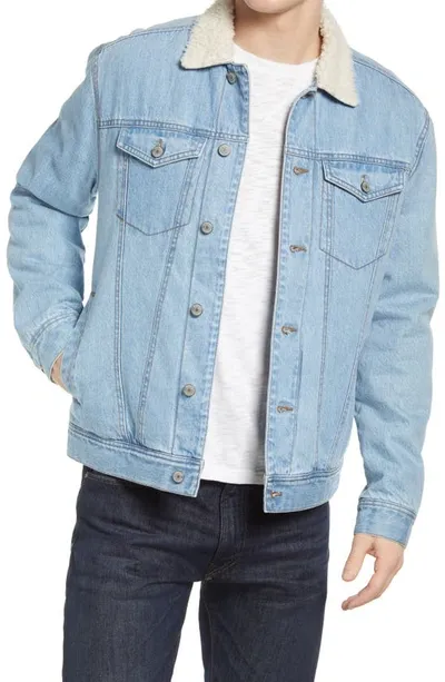 Rails Mckinley Fleece Lined Denim Jacket In Vintage Wash