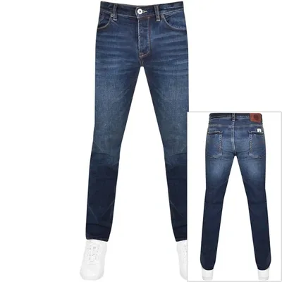 Pretty Green Erwood Jeans Mid Wash Blue