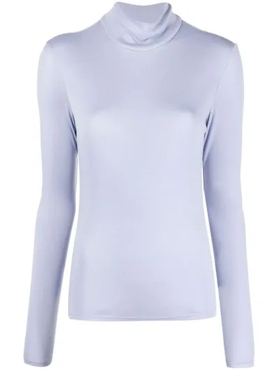 Emilio Pucci Roll-neck Long-sleeve Top In Neutrals