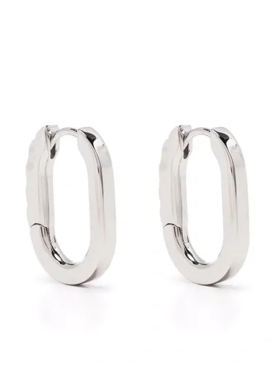 Maria Black Woods Hoop Earrings In Silver