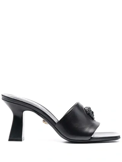 Versace La Medusa 70mm Mules In Black