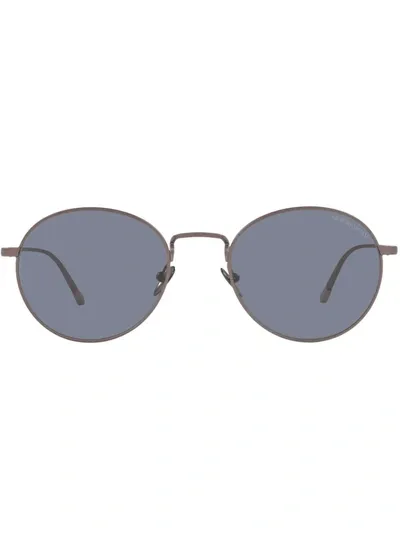 Giorgio Armani Ar6125 Matte Bronze Male Sunglasses In Blue