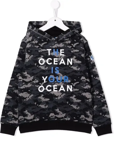 North Sails Kids' The Ocean Is Your Ocean Hoodie In Blue