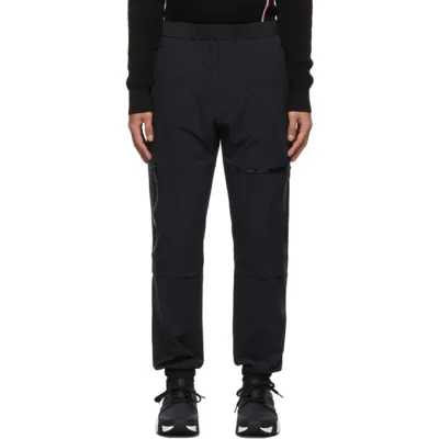 Moncler Black Zip Pocket Lounge Pants In 999 Black