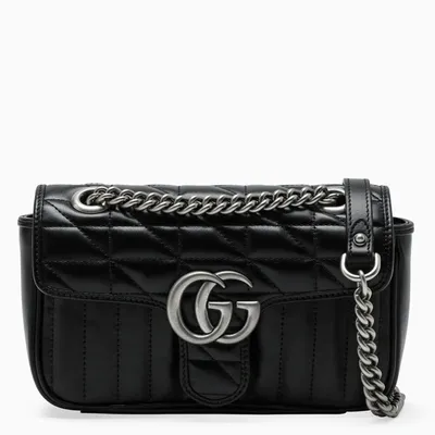 Gucci Black Gg Marmont Mini Shoulder Bag