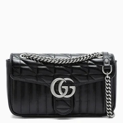 Gucci Black Gg Marmont Small Shoulder Bag