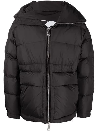 Khrisjoy Feather Down Rear-logo Parka In Black