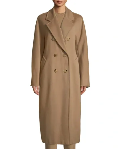 Max Mara Wool-cashmere Double-breasted Madame Coat In Camel