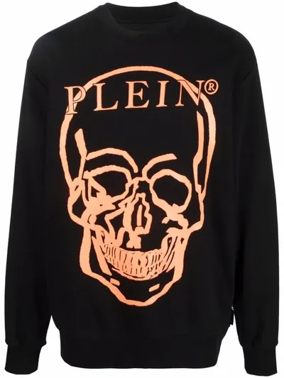 Philipp Plein Logo-print Long-sleeve Sweatshirt In Black