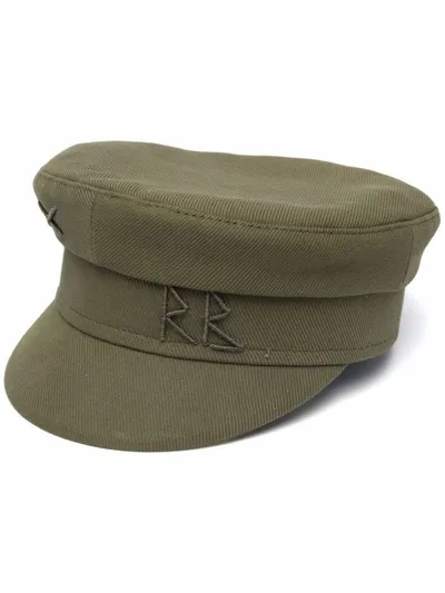 Ruslan Baginskiy Embroidered-logo Baker Boy Cap In Green