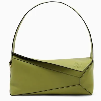 Loewe Lime Yellow Puzzle Hobo Bag