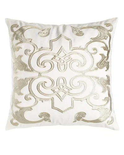 Lili Alessandra Mozart Pillow, 24"sq. In Straw