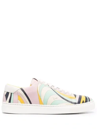 Emilio Pucci Vortici-print Sneakers In Pink