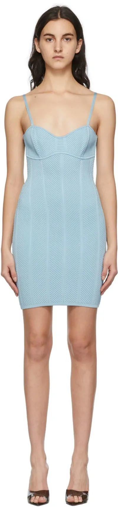 Herve Leger Ottoman Sweetheart Body-con Minidress In Frost