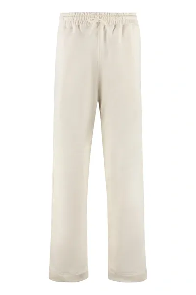 Ganni Embroidered Sweatpants In Beige