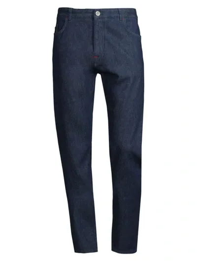 Isaia Men's Barchetta Light-wash Jeans In Dark Indigo