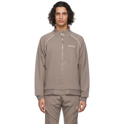 Saintwoods Taupe Track Jacket In Brown