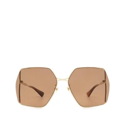 Gucci Gg0817s Gold Sunglasses In .