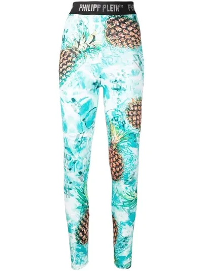 Philipp Plein Pineapple Skied Leggings In Multi